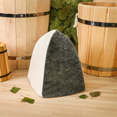 Набор для бани в косметичке "Классический" шапка, мочалка - фото 2064616