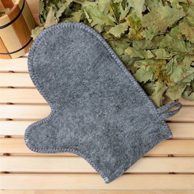 Набор банный портфель 5 предметов "ДОБРОПАРОВЪ", серый с золотой вышивкой - фото 2064778