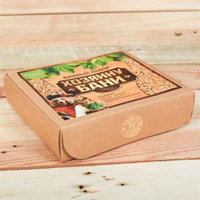 Банный набор в подарочной коробке "Хозяин бани" - фото 2064832