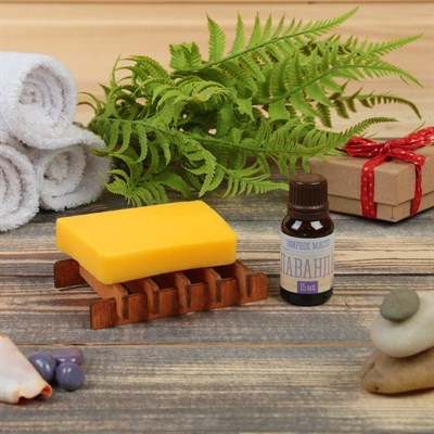 Набор банный, мыло, мыльница и масло 15 мл - фото 2064836