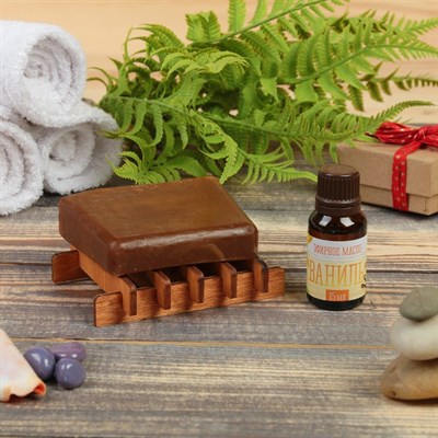 Набор банный, мыло, мыльница и масло 15 мл - фото 2064843
