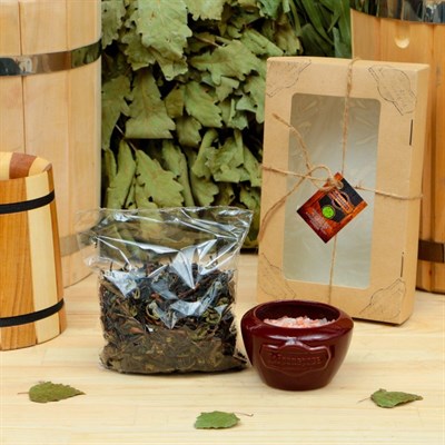 Подарочный набор «Добропаровъ», 2 предмета: "Походный чай", испаритель с гималайской солью - фото 2064849