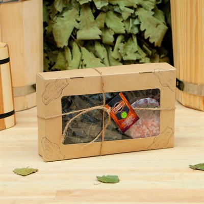 Подарочный набор «Добропаровъ», 2 предмета: "Походный чай", испаритель с гималайской солью - фото 2064850