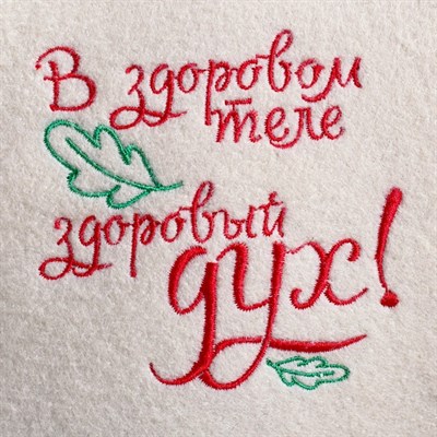 Подарочный набор "Добропаровъ": шапка "В здоровом теле здоровый дух" и шампунь - фото 2064893