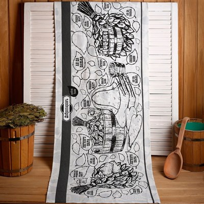 Набор банный "Банный Мастер" (шапка и полотенце 146×60 см) - фото 2064974