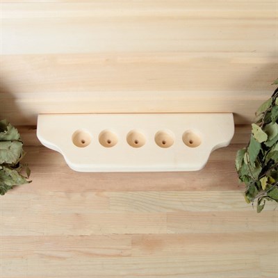 Полочка под масло 5 отверстий, липа "Добропаровъ" - фото 2065054