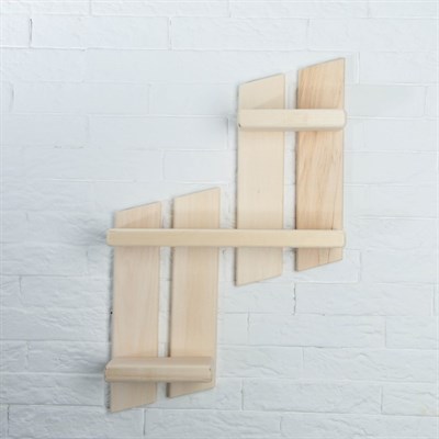 Полка "Ступенька" 11×45×64см, липа "Добропаровъ" - фото 2065068