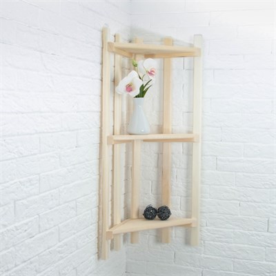 Полка угловая 3 яруса 38×75×16см, липа "Добропаровъ" - фото 2065111