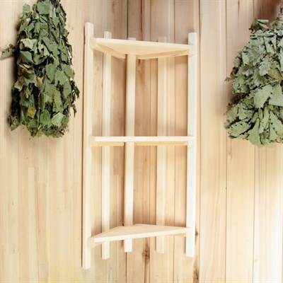 Полка угловая 3 яруса 38×75×16см, липа "Добропаровъ" - фото 2065112