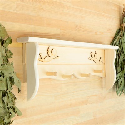 Полка-вешалка «Уют-Ангелы» 55×22×8см - фото 2065122