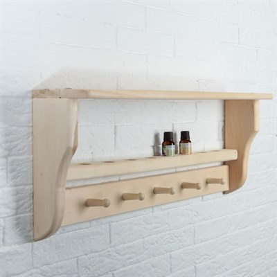 Полка-вешалка "Лотос" 5 крючков, 70х10х36см - фото 2065148