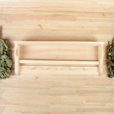 Полка-вешалка "Лотос" 5 крючков, 70х10х36см - фото 2065149