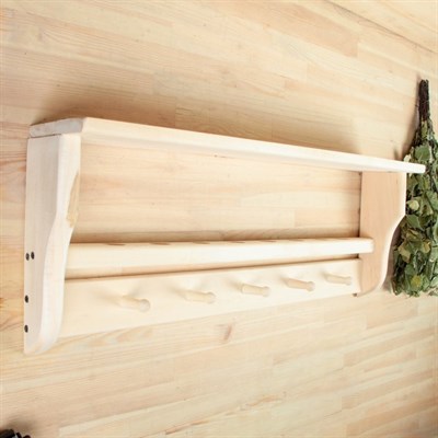 Полка-вешалка "Лотос" 5 крючков, 70х10х36см - фото 2065150