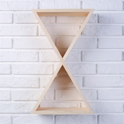 Полка "Бабочка" из СОСНЫ, 60х12х30 см - фото 2065184