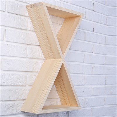 Полка "Бабочка" из СОСНЫ, 60х12х30 см - фото 2065185