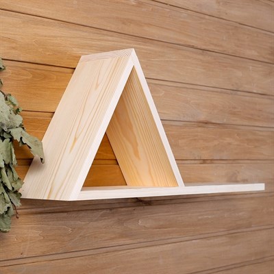 Полка "Пирамида" из СОСНЫ, 60х14х28 см - фото 2065188