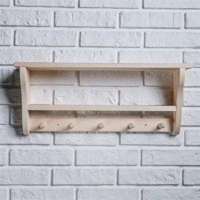 Полка универсальная, 5 крючков - фото 2065336