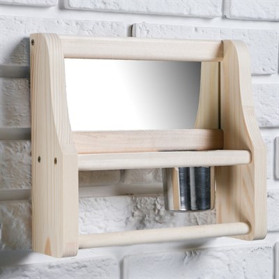 Полка с зеркалом - фото 2065342