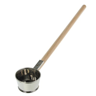 Ковш из нержавеющей стали, 0,35л, с деревянной ручкой, белый, "Добропаровъ" - фото 2065369