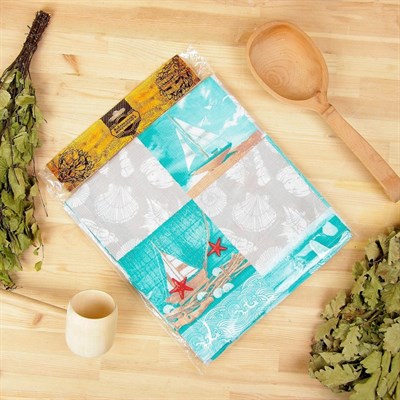 Килт для бани и сауны "Добропаровъ", 150х75 см, мужской, хлопковый, микс - фото 2065429