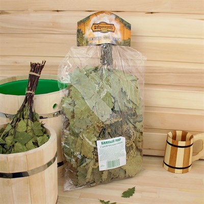 Веник для бани ЭКСТРА из кавказского дуба с тысячелистником - фото 2065488