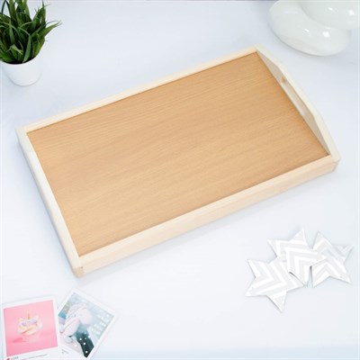 Столик для завтрака складной, 50×30см, с ручками, светлый - фото 2065591