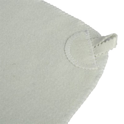 Коврик для бани и сауны, белый с черной вышивкой "ДОБРОПАРОВЪ" - фото 2065652