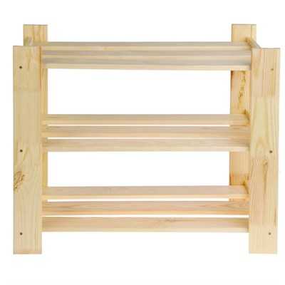 Стеллаж для обуви деревянный, 64×32×52см, 3 полки - фото 2065770