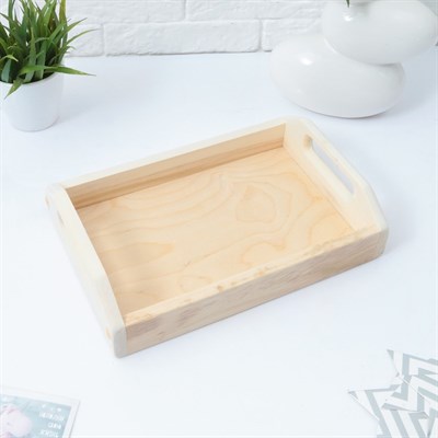 Поднос для завтрака прямой №1, МАССИВ, 30х20х7см - фото 2065805