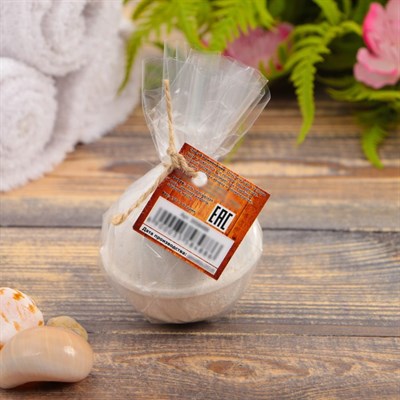 Шипучая бомбочка из персидской соли "Добропаровъ" с эфирным маслом апельсина, 140гр - фото 2065836