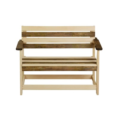 Скамейка с подлокотником "Зебра", нераскладная, наличник, 160х55х90см - фото 2065915