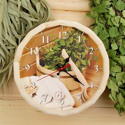 Часы банные бочонок "Банные штучки" - фото 2065919