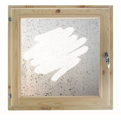 Окно 100х100 см, "Капли на стекле", двойной стеклопакет, уплотнитель, хвоя, "Добропаровъ" - фото 2065957