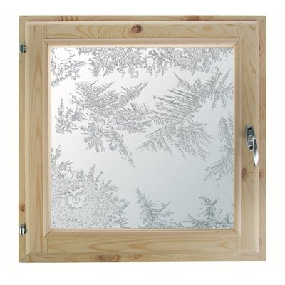 Окно, 60×60см, "Морозные узоры", двойной стеклопакет, с уплотнителем, "Добропаровъ" - фото 2066020