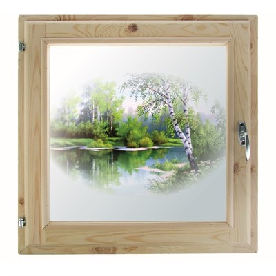 Окно, 60×60см, "Лесная сказка", двойной стеклопакет, "Добропаровъ" - фото 2066080