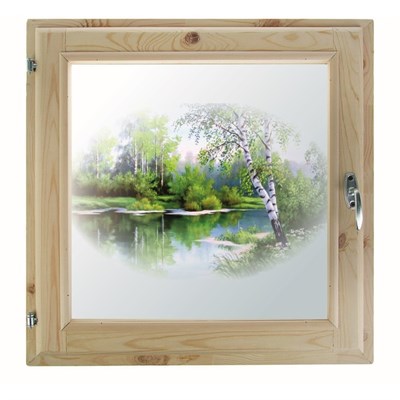 Окно, 90×90см, "Лесная сказка", двойной стеклопакет, "Добропаровъ" - фото 2066084