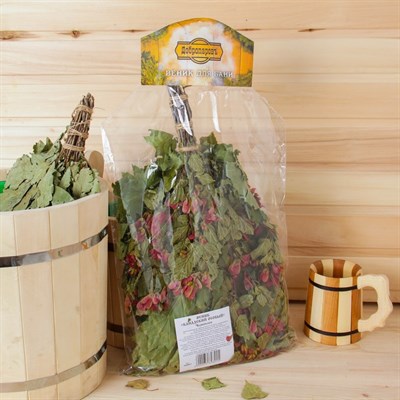 Веник для бани ОСОБЫЙ из красного дуба с черноклёном - фото 2066205