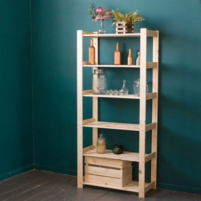 Стеллаж деревянный "Рондо-4", 84×37,5×180см, усиленный, регулируемый, 6 полок - фото 2066287 Стеллаж деревянный "Рондо-4", 84×37,5×180см, усиленный, регулируемый, 6 полок - фото 2066287