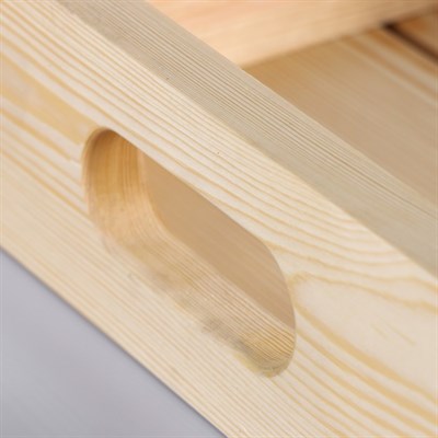 Поднос для вина под одну бутылку, ручки-вырезы боковые, масло, МАССИВ, 30×40 см - фото 2066353