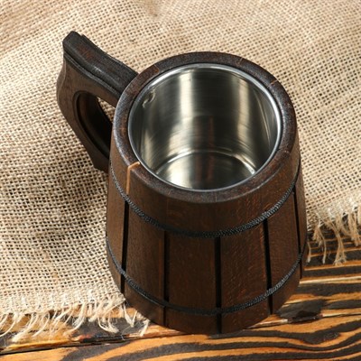 Кружка пивная с колбой "Эль" 0,3 л, 1 сорт - фото 2066406