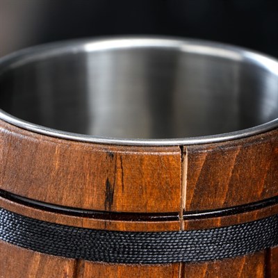 Кружка пивная с колбой "Мюнкер", тёмная, большая, 0,5 л, 1 сорт - фото 2066436