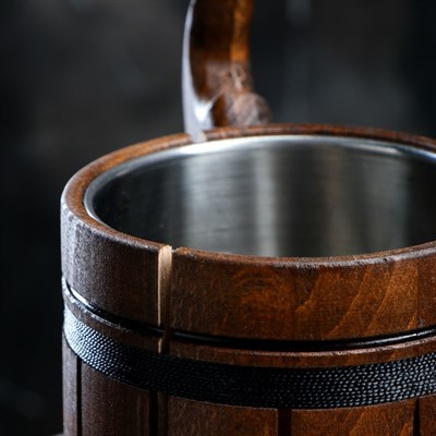 Кружка пивная с колбой "Мюнкер", тёмная, большая, 0,5 л, 1 сорт - фото 2066444