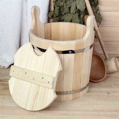 Запарник из липы, 13л, с крышкой, "Добропаровъ" - фото 2066726