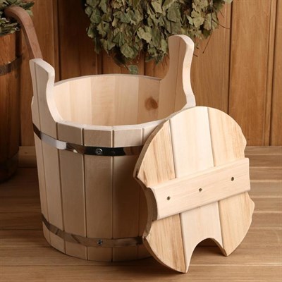 Запарник из липы, 8л, с крышкой - фото 2066754