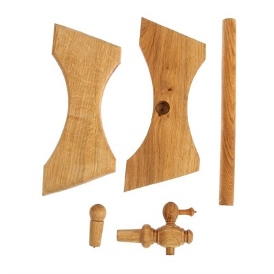 Бочка дубовая, 15 л, обруч из нержавеющей стали, на подставке - фото 2066777