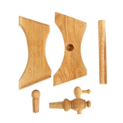 Бочка дубовая, 3 л, обруч из нержавеющей стали, на подставке - фото 2066799