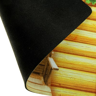 Коврик придверный в баню "Оставь проблемы, всяк сюда входящий" - фото 2071069