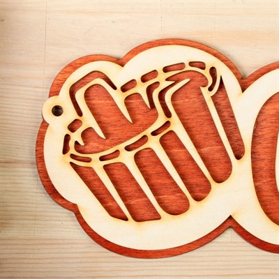 Табличка 2-слойная "С легким паром (ушат)", 30х12см - фото 2071178