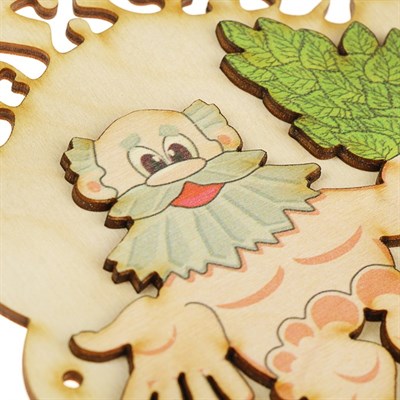 Табличка для бани "Заходи погрейся", дед с веником, 18.5х13см - фото 2071198