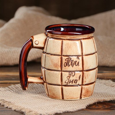 Кружка для пива "Граната ", под шамот, 0,35 л, микс - фото 2071472